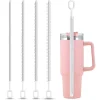 Heavy-Duty Straw Cleaning Brushes for Stanley Tumbler, 6mm & 10mm Straw Cleaning Brush for different straw sizes – 4 Pack