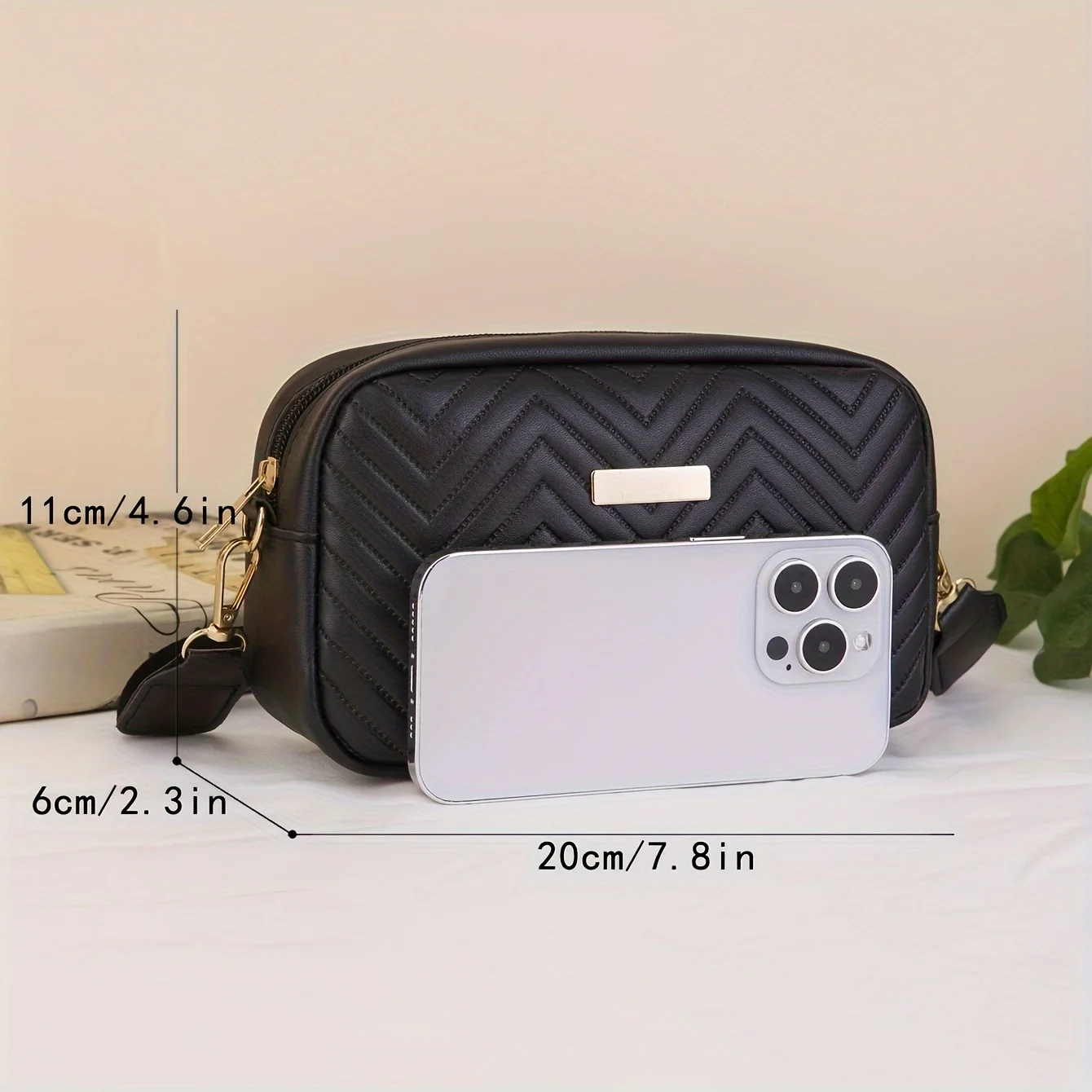 Minimalist Mini Fashionable Quilted Crossbody Bag Wallet, Trendy PU Shoulder Bag, WOMEN'S Casual Handbag and Mobile Phone Wallet - Image 2