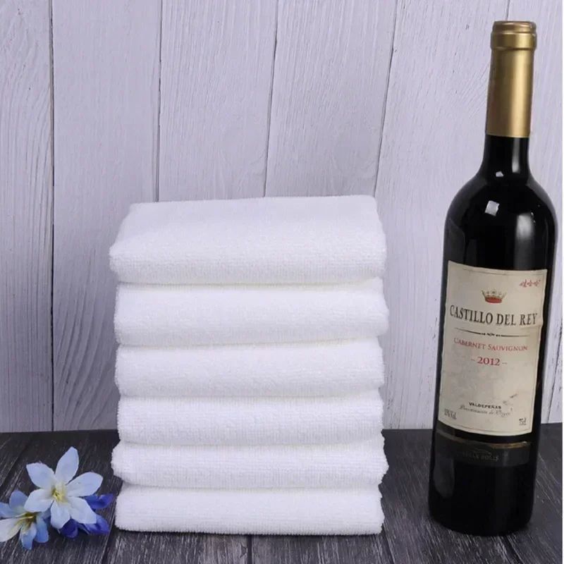 5-10pc White Soft Microfiber Fabric Face Towel Hotel Bath Towel Wash Cloths Hand Towels Portable Multifunctional Cleaning Towel - Image 4