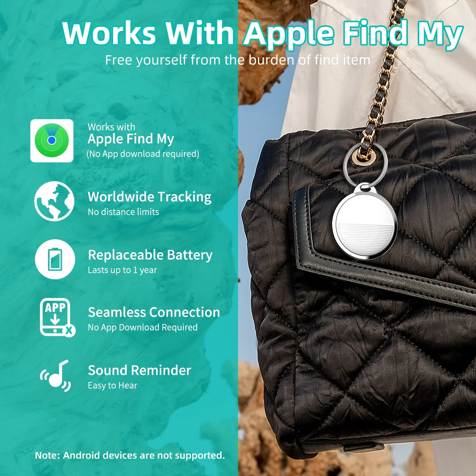 Mini GPS Tracker For Apple iOS System Find My APP air tag Child Finder Pet bike Bag Loss Tracker Smart Bluetooth airtag - Image 3