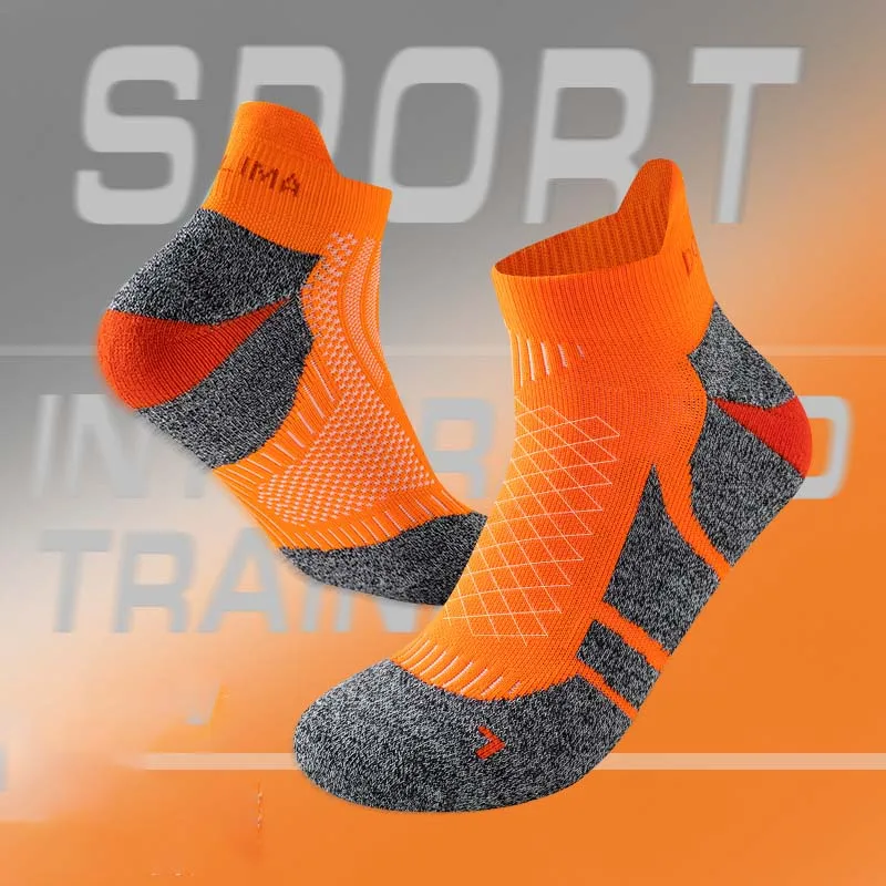 2025 Professional Marathon Running Sock Men Women Sports Fitness Thickened Cushioned Short Tube Low Cut Boat Ankle Socks - Image 2
