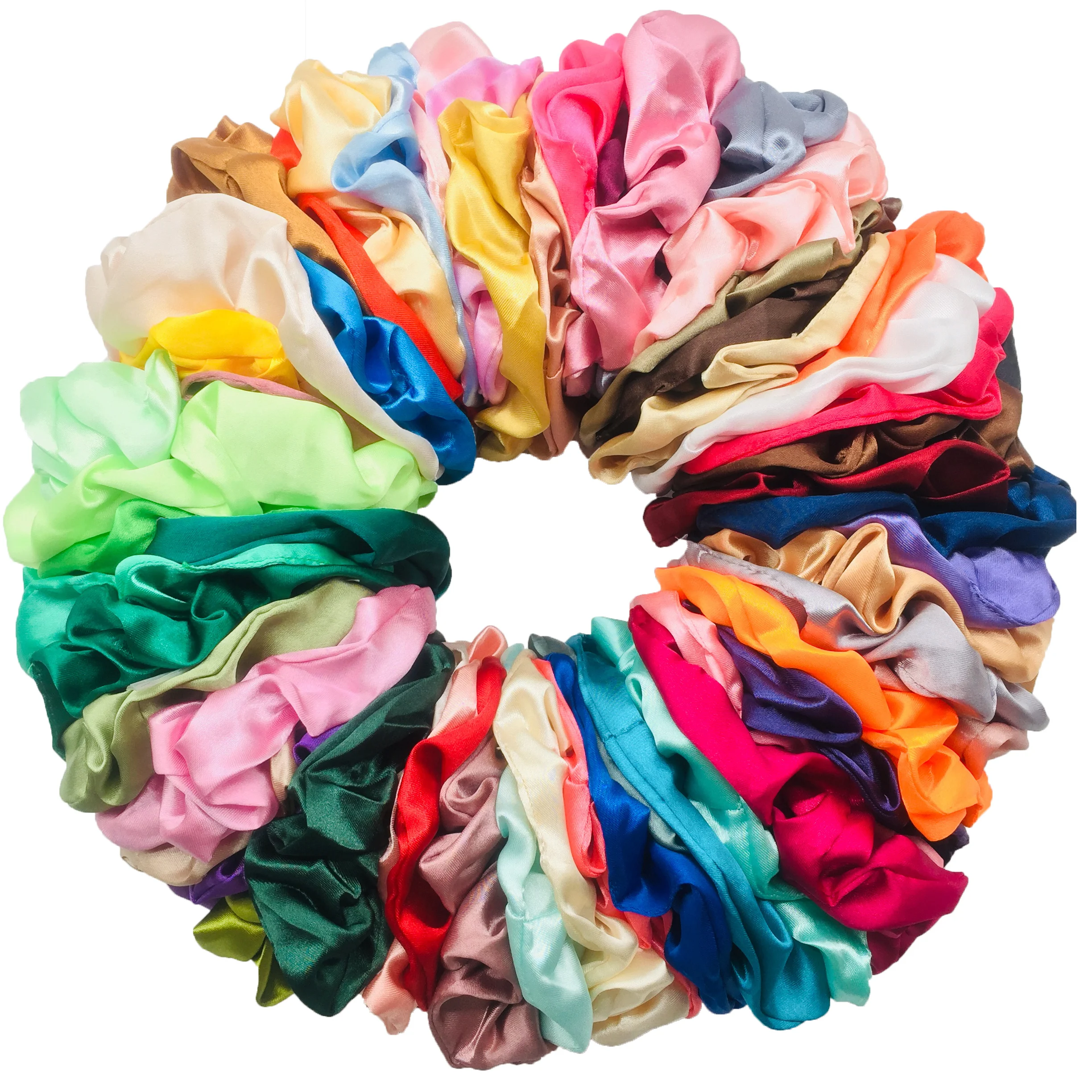 25/10//6pcs Satin Scrunchies Girls Elastic Hair Band Ponytail Holder Ties Rubber Bands Fashion Women Accessories Solid Scrunchy - Image 4