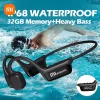 XIAOMI MIJIA Swimming Bone Conduction Earphones Bluetooth Wireless Hifi Headphone IPX8 Waterproof 32GB MP3 Player Mic Headset