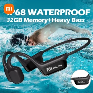 XIAOMI MIJIA Swimming Bone Conduction Earphones Bluetooth Wireless Hifi Headphone IPX8 Waterproof 32GB MP3 Player Mic Headset