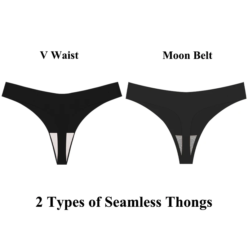 4Pcs Women Seamless Thongs Sexy Breathable Panties Low-Waist Solid Underwear Female Stretch G-string Invisible T-Back Lingerie - Image 3