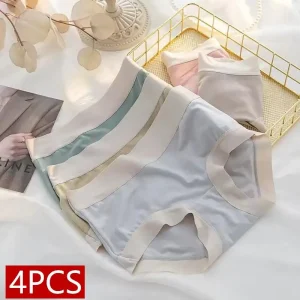 4Pcs/Set Women’s Panties Modal Underwear Female Comfortable Seamless Sexy Lingerie Intimates Underpants Briefs Girls Solid M-XL