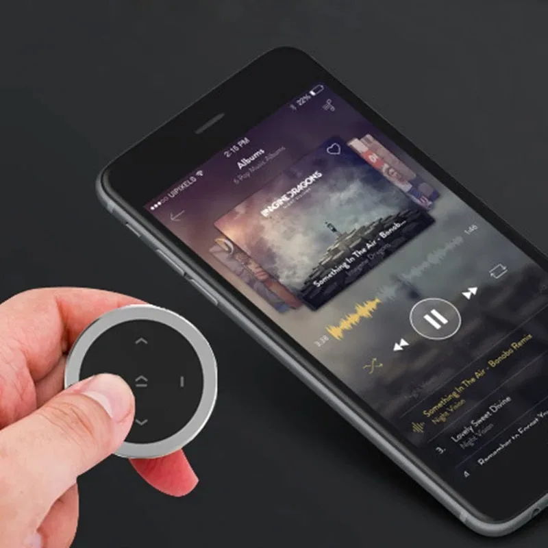 kebidu Steering Wheel Music Player Wireless Bluetooth Remote Control Media Button Multimedia for Android IOS Smartphone Car Kit - Image 2