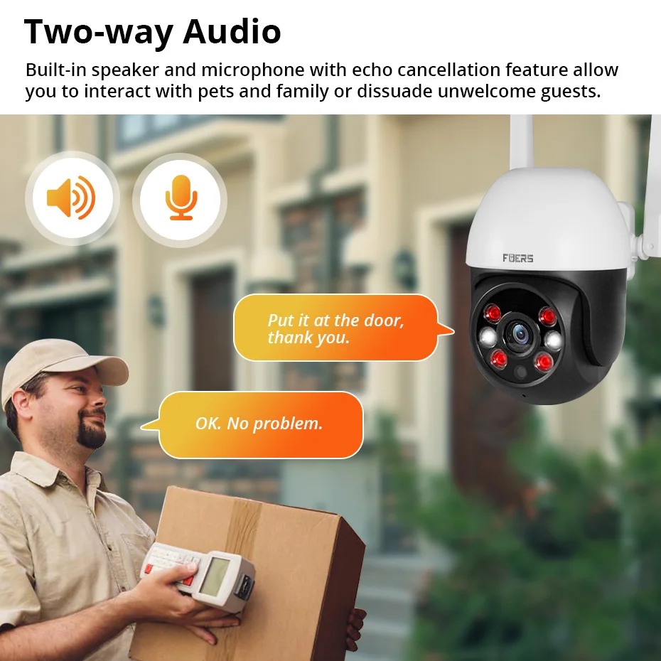 Fuers 8MP 4K IP Camera Tuya Smart Outdoor Home Security Auto Tracking AI Human Detection Camera WIFI CCTV Surveillance Camera - Image 4