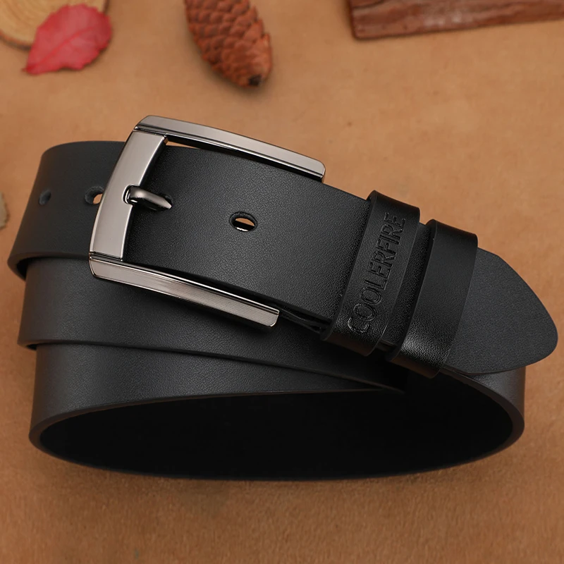 men high quality genuine leather belt luxury designer belts men cowskin fashion Strap male Jeans for man cowboy - Image 5