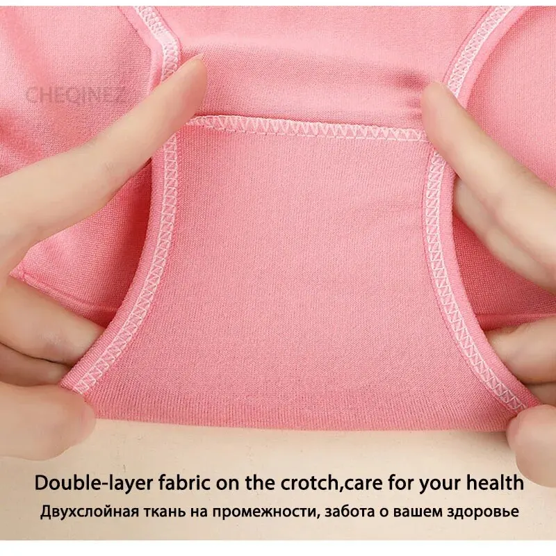 7Pcs/Lot Women's Panties Cotton Plus Size Underwear Girls Briefs Breathable Solid Color Panty Underpant Female Lingerie M-4XL - Image 5