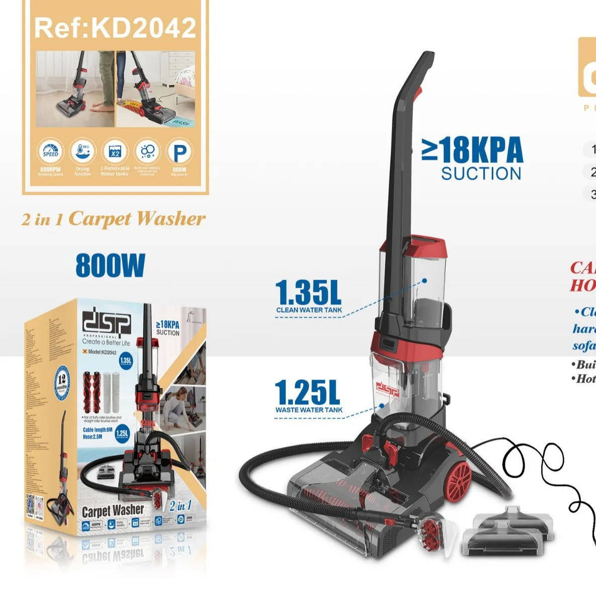 Intelligent Floor Scrubber, Suction Mop and Washing Integrated Floor Scrubber, Sterilization Electric Mop - Image 5