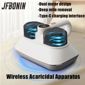 2025 Double Cup Wireless Mite Remover Mite Removal Tool Bed Mounted Household Vacuum Cleaner Tapping Sterilizing To Remove Mites