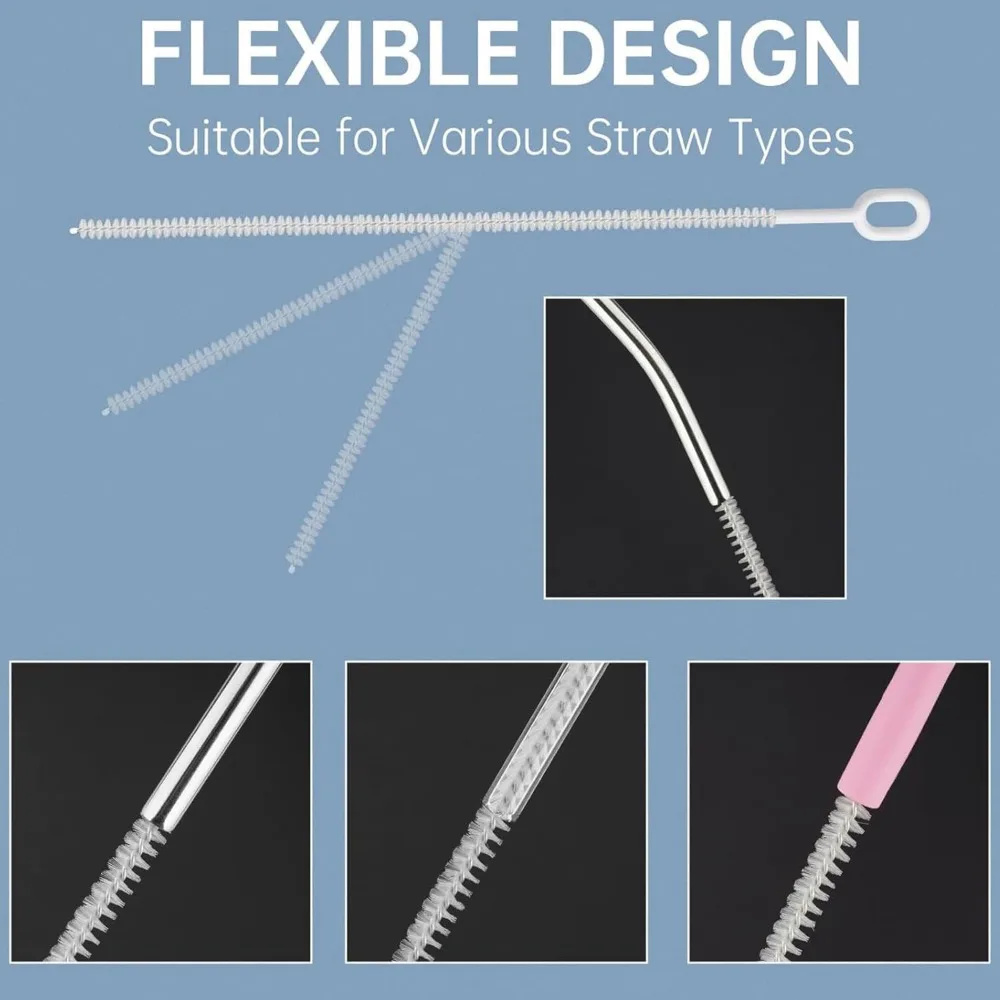 Heavy-Duty Straw Cleaning Brushes for Stanley Tumbler, 6mm & 10mm Straw Cleaning Brush for different straw sizes - 4 Pack - Image 6