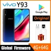 VIVO Y93 Smartphone Global firmware 4GB 64GB Octa core Android 8.1 6.2” Camera 13MP+2.0MP Face ID cellphone Dual SIM Used Phone