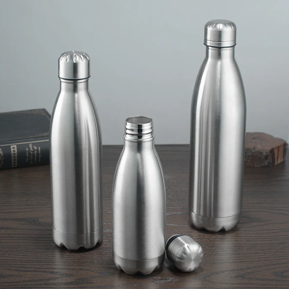 500 750 1000ml Water Bottles Stainless Steel Water Bottle 1 Liter Free Shipping Items, Drink Bottle for Sport Travel Cups