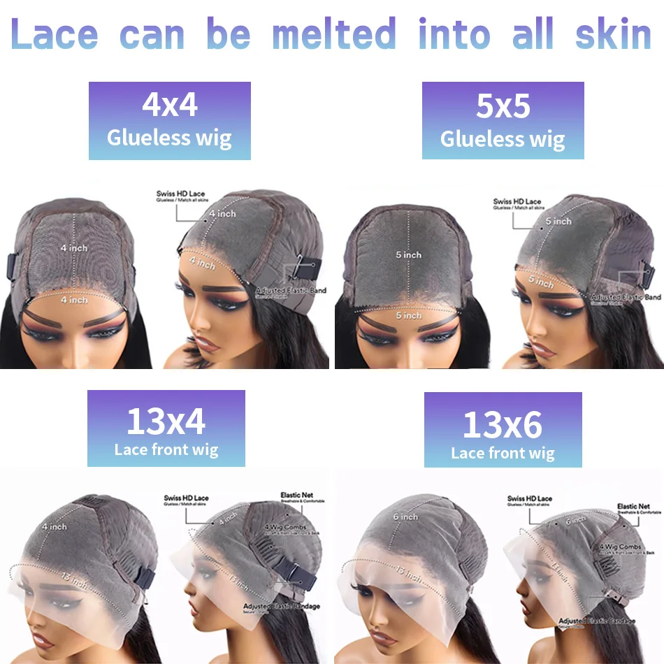 Glueless Bone Straight 4X4 Hd Lace Frontal Wig 13X6 13X4 Black Lace Front Wig Human Hair 5x5 Natural Brazilian Transparent Wigs - Image 2