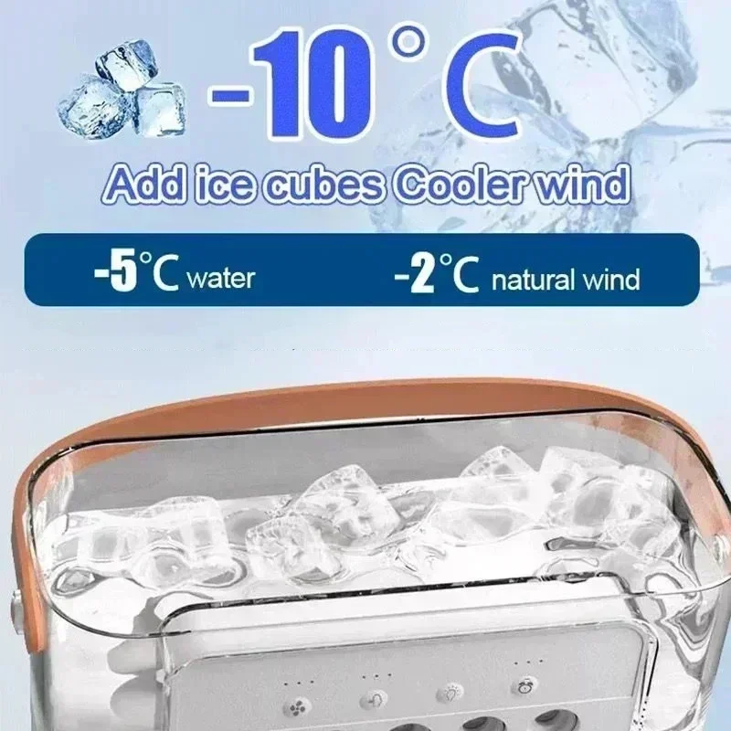 3 in 1 Mini Portable Cooling Fan with USB Charging Water Mist Air Conditioner LED Night Light for Home Office Desk Humidifier - Image 4
