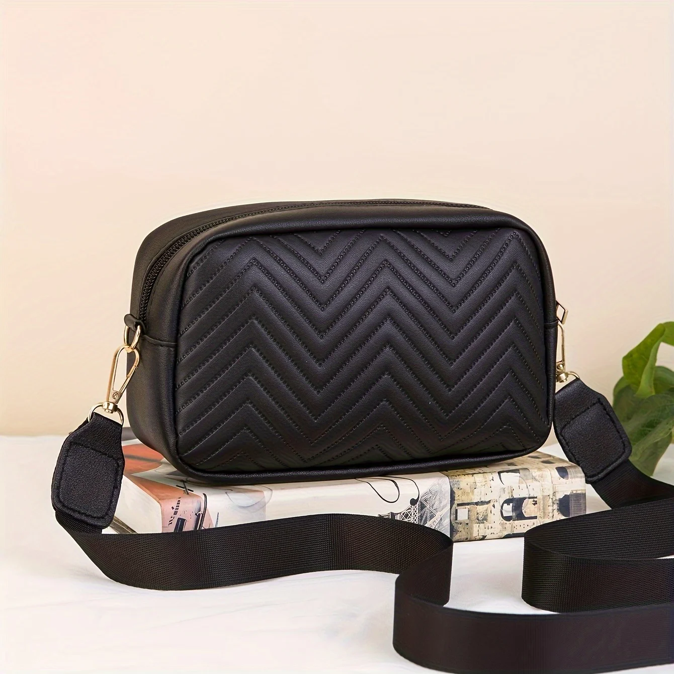 Minimalist Mini Fashionable Quilted Crossbody Bag Wallet, Trendy PU Shoulder Bag, WOMEN'S Casual Handbag and Mobile Phone Wallet - Image 3