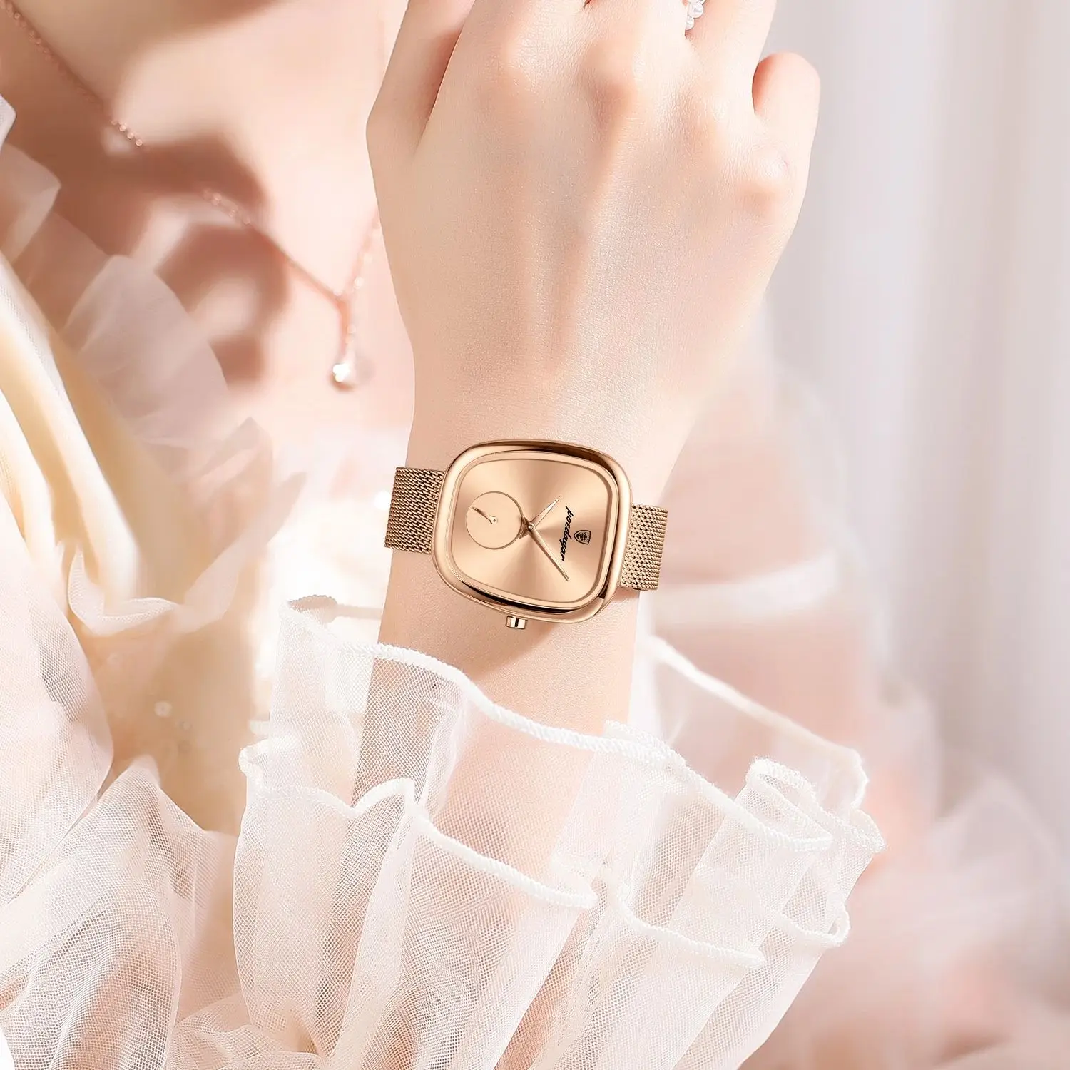 POEDAGAR Luxury Fashion Elegant Ladies Watch Waterproof Watch for Woman Mesh Stainless Steel Quartz Women's Watches Female Reloj - Image 6