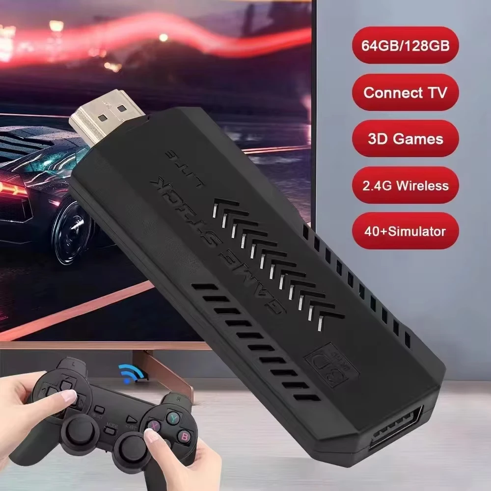 New X2 Plus Game Stick GD10 Pro 4K HD Retro Video Game Console Wireless Controller 128G 40000 Game TV 50 Emulator For PS1/N64 - Image 3