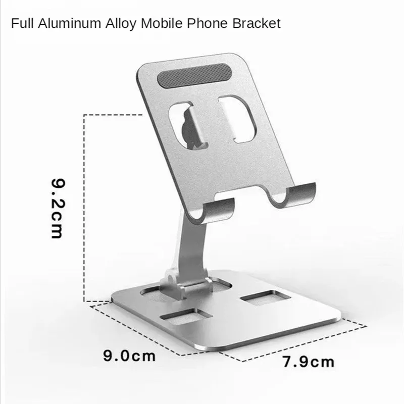 Universal Aluminum Alloy Portable Tablet Holder For iPad Adjustable Flexible Folding Lazy Desktop Live Mobile Phone Stand Mount - Image 2