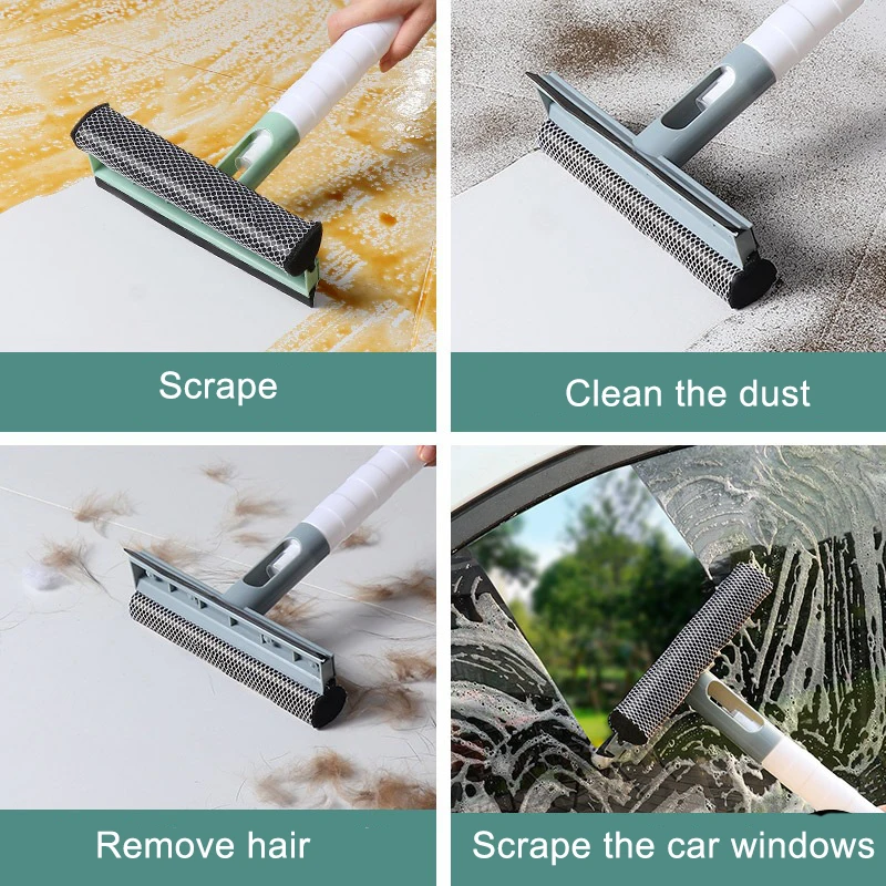 3 In 1 Window Cleaning Brush Glass Wiper for Bathroom Mirror Window With Spray Double-sided Window Cleaner Squeegee Wiper - Image 6