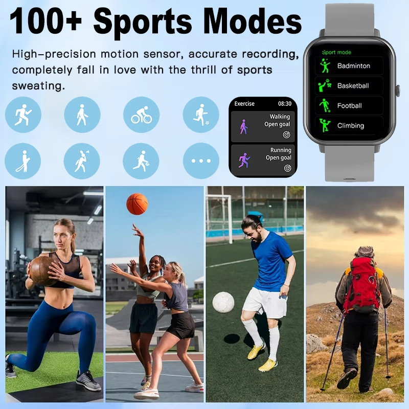 For Xiaomi 2025 New Smart Watch Men Bluetooth Call Fitness Tracker Heart Rate IP68 Waterproof Smart Watch Men Women IOS Android - Image 5