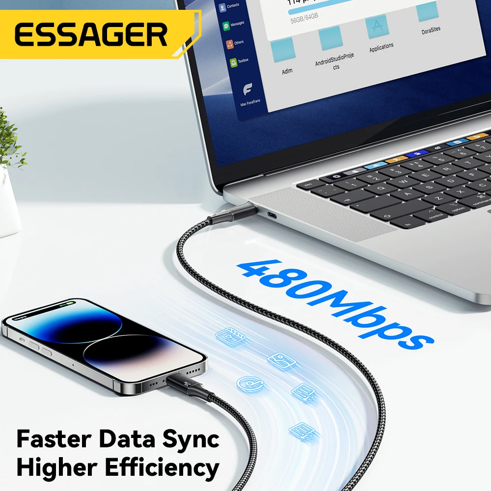 Essager USB C Cable For iPhone 14 13 12 11 Pro Max Xs 8 Plus iPad Macbook Wire 29W PD Fast Charging Type C To Lighting Data Cord - Image 3
