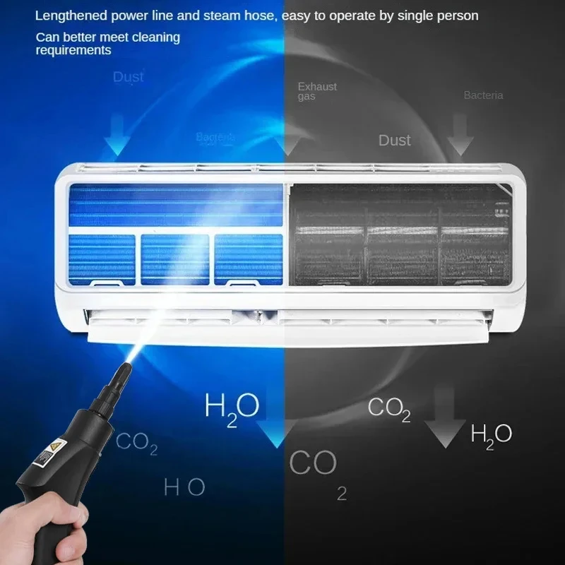 2500W High And Temperature Handheld Steam Cleaners Air Conditioner Kitchen Hood Car Steam Clean Machine Floor and More Cleaning - Image 4