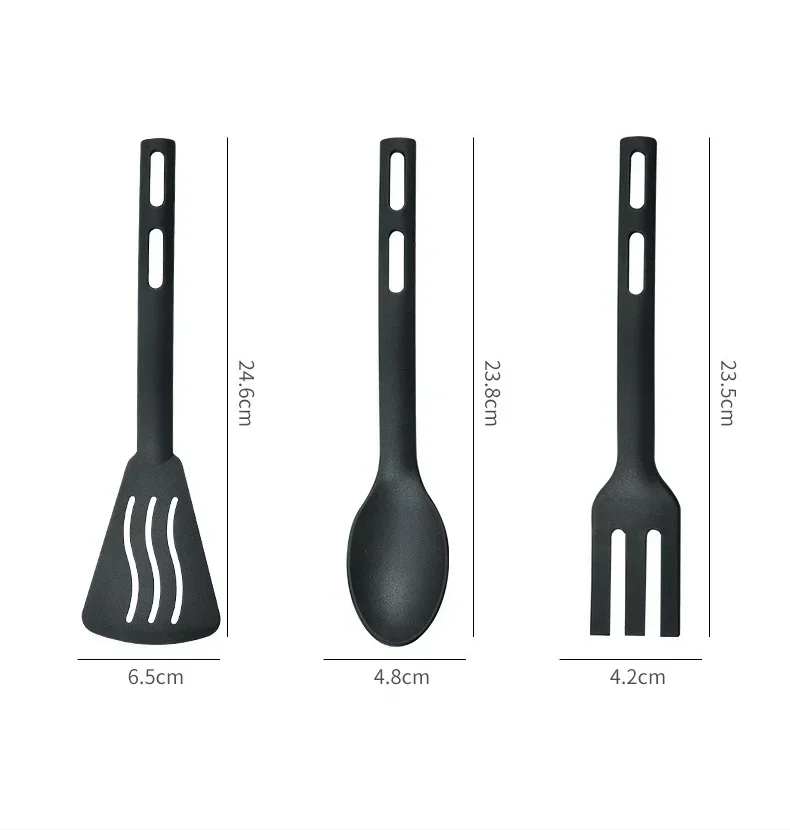 1/3PCS Nylon Kitchen Utensils Set Kitchen Cooking Tools Slotted Turner Solid Spoon Fork Children Spade Fork Spoon Dinnerware - Image 6