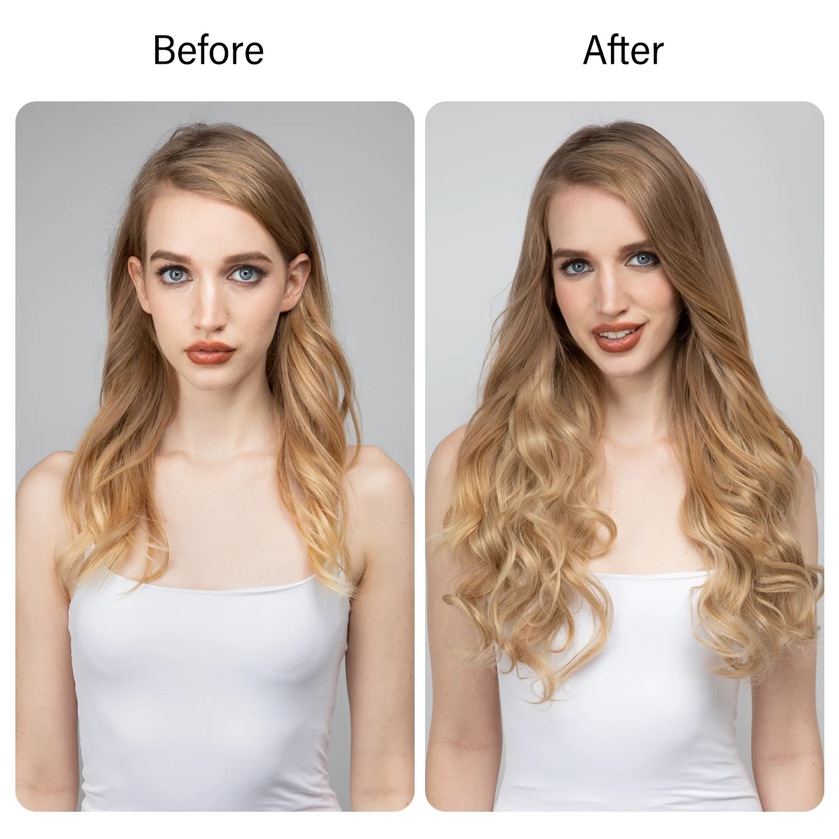 Synthetic No Clips In Natural Hair Extension Ombre Black Blonde Pink One Piece Long Wave Invisible Wire False Fake Hair Piece - Image 4