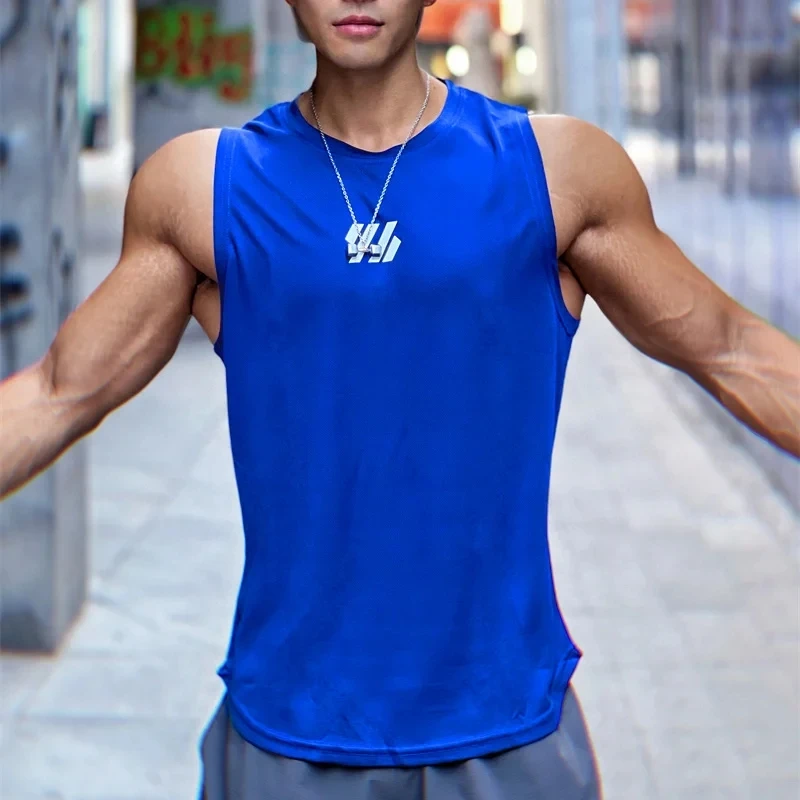 2024 newest Summer Gym Vest High Quality mesh Shirt Sleeveless T-shirts Men Tank Tops basketball running Fitness Sports Vest men - Image 6