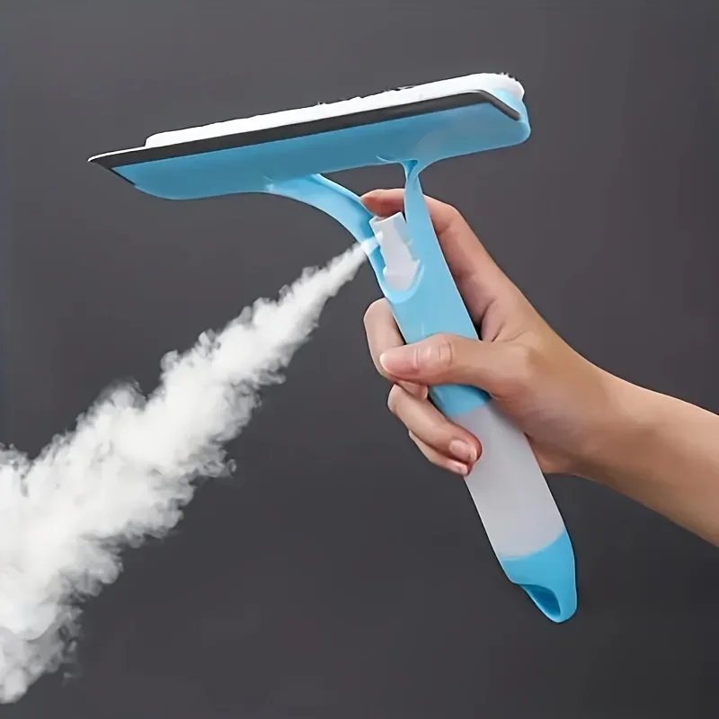 3-in-1 Silicone Shower Squeegee Wiper Hand-held Spray Window Wiper with Nozzle Watering Can Bathroom Mirror Glass Cleaning Tool - Image 6