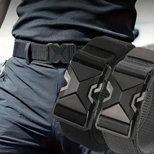 The New Men’s 125cm Buckle Belt Nylon Braided Lightweight Breathable Daily Commuter Men’s Belt