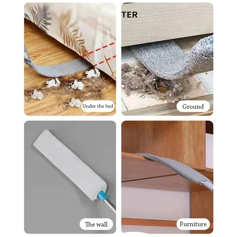 Telescopic Long Handle Broom For Home Blinds Dust Microfiber Brushes To Install Easy To Use Household Cleaning Tools - Image 3