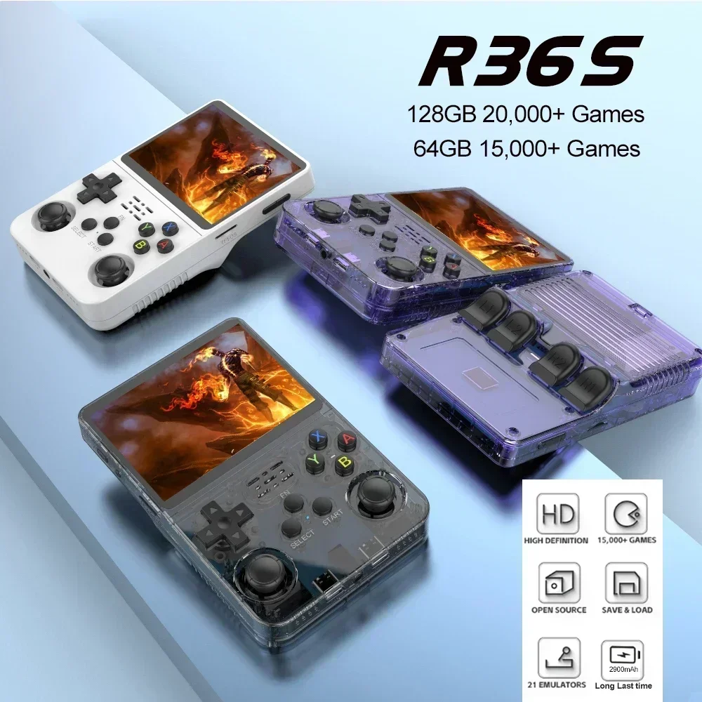 BOYHOM 256G/128G/64G R36S ARKOS 2.0 Retro Handheld Game Console 3.5'' IPS screen,Portable Pocket Game Player for children gift - Image 6