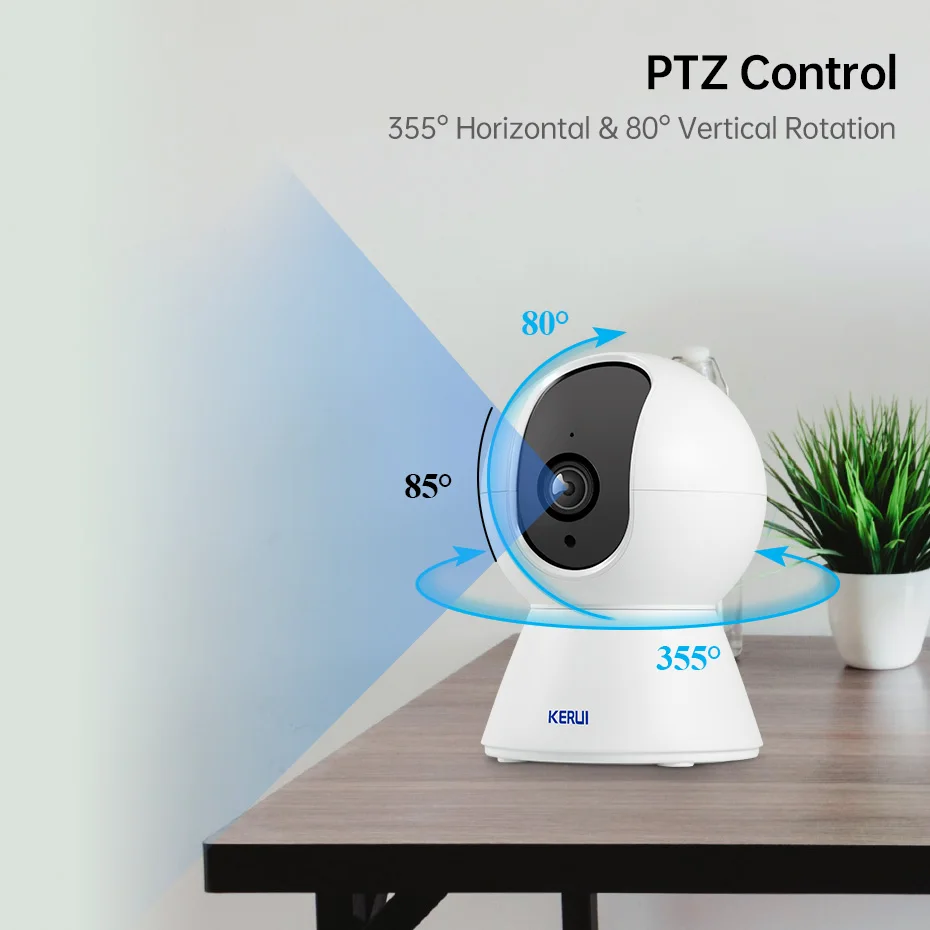 KERUI 5MP 4K Tuya Smart Mini WiFi IP Camera Indoor Wireless Home Security AI Human Detect CCTV Surveillance Camera Auto Tracking - Image 4