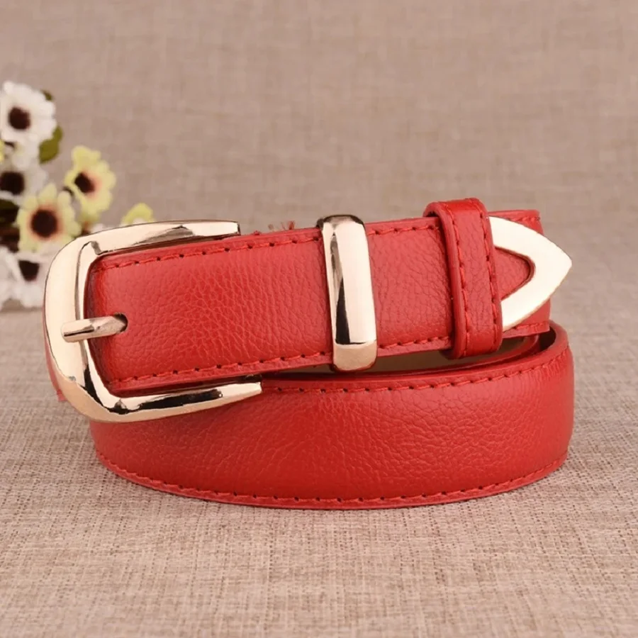Women's Trousers Belt Leather Trend White Belt Fashion High Quality Trouser Belts Solid Vintage Pin Buckle Ladies Strap LB2146- - Image 3