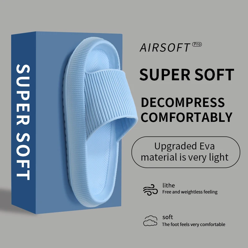 Slippers men wear thick-soled non-slip summer quarters bathroom shower Eva sandals - Image 6