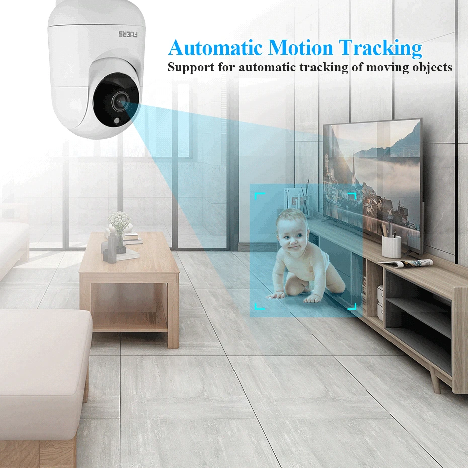 FUERS 4K 8MP WiFi IP Camera With Adjustable Bracket Tuya Smart Home Security Wireless Surveillance Camera Baby Monitor Mini Cam - Image 2
