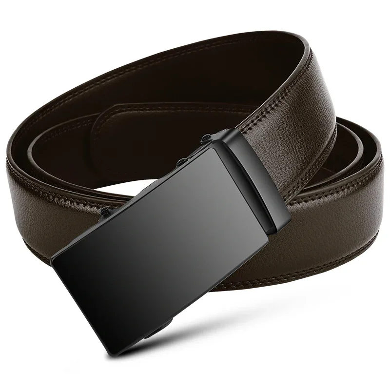 Automatic Buckle Belt for Men Famous Brand Business Belt Men PU Leather Waist Straps Black Male Jeans Belts for Men - Image 3