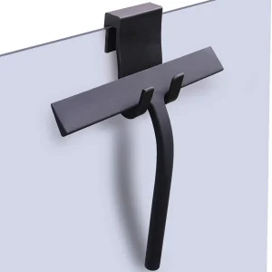 Matte Black Silicone Squeegee Streak Free Cleaning Shower Squeegee for Glass Bathroom Shower Doors Mirrors Tiles Car Windows