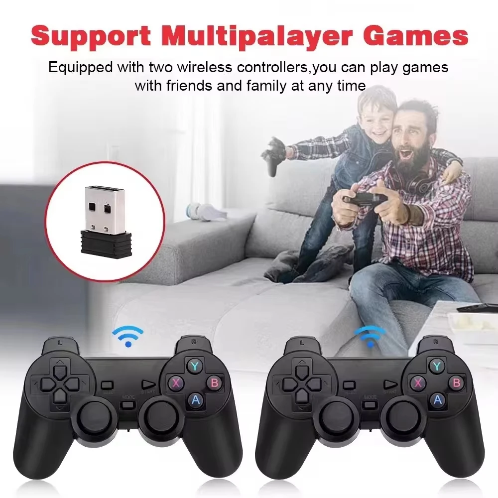 New X2 Plus Game Stick GD10 Pro 4K HD Retro Video Game Console Wireless Controller 128G 40000 Game TV 50 Emulator For PS1/N64 - Image 5