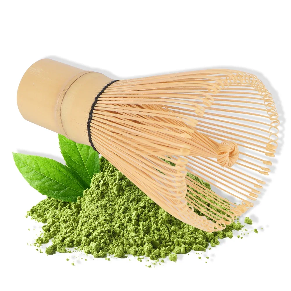 Kitchen Accessories 100 Matcha Green Tea Powder Whisk Teaware Japanese Ceremony Bamboo Chasen Tea Tool Tea Brush - Image 2