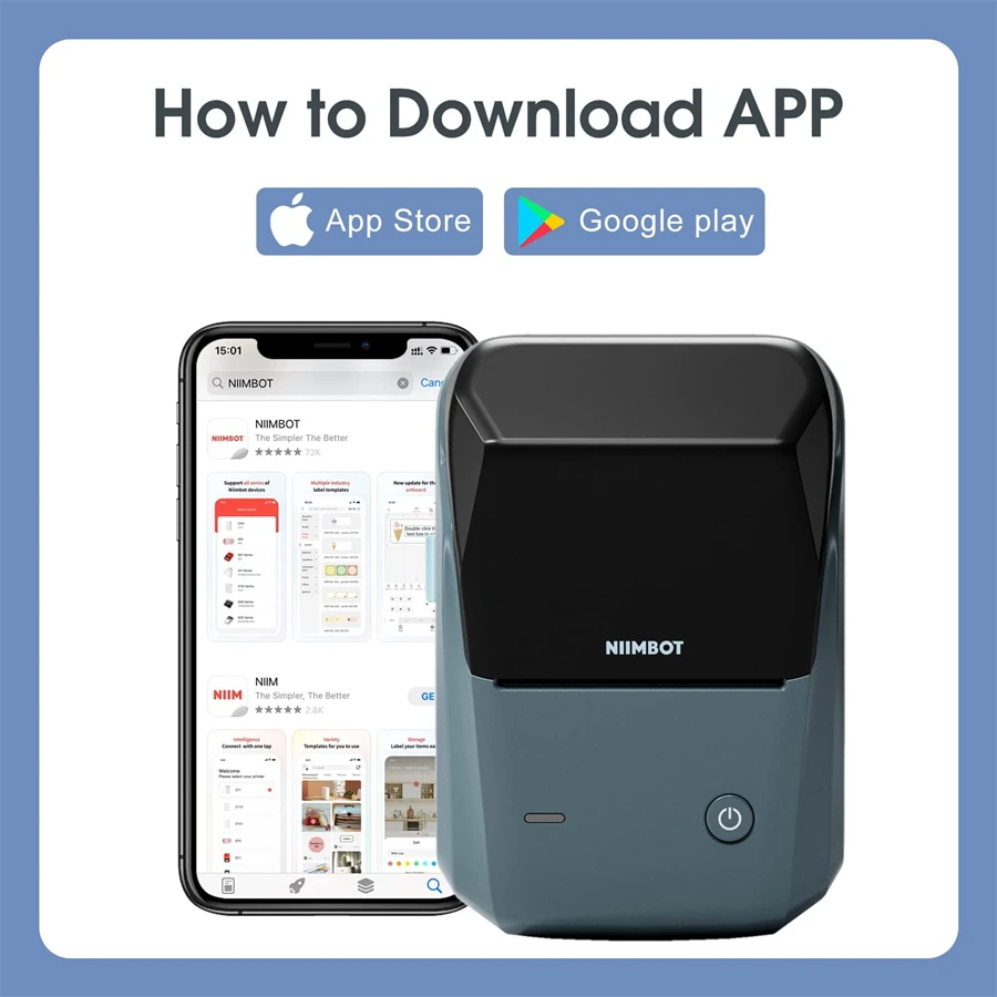 Niimbot B1 Mini Portable Thermal Printer Self-Adhesive Sticker Label Maker Pocket Printer Labeling Machine Bluetooth Niimbot B1 - Image 4