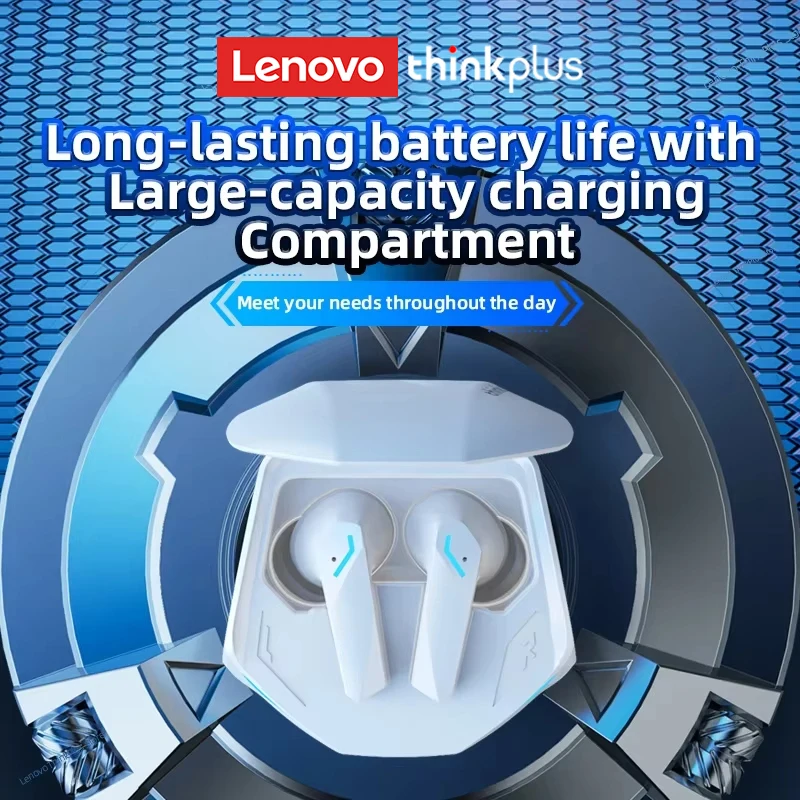 Choice Lenovo GM2 Pro Earphone Bluetooth 5.3 Headphones with Mic 9D Stereo Pro 6 Earbuds Dual Modes Music Game Wireless Headset - Image 4