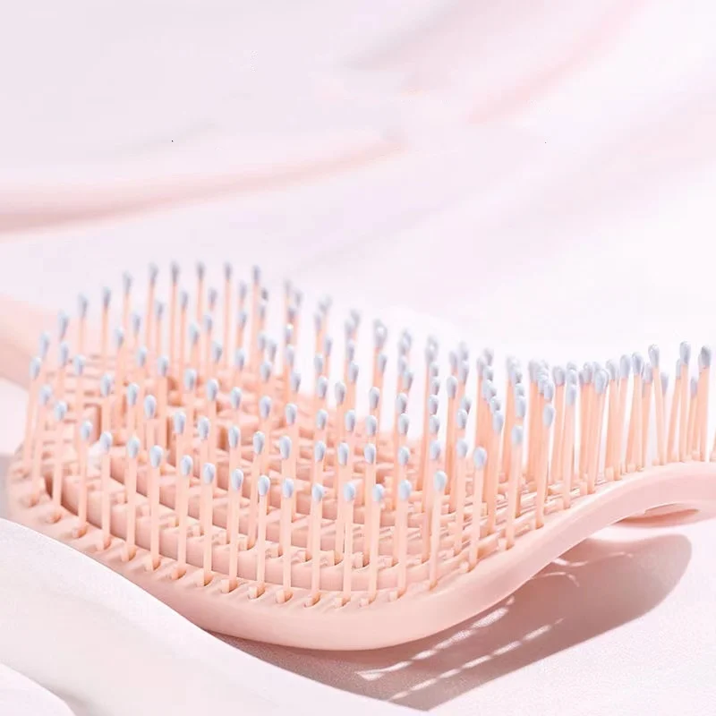 1Pcs Elastic Massage Comb Hollow Out Hair Brush Scalp Massage Combs Hair Styling Detangler Fast Blow Drying Detangling Tool - Image 5