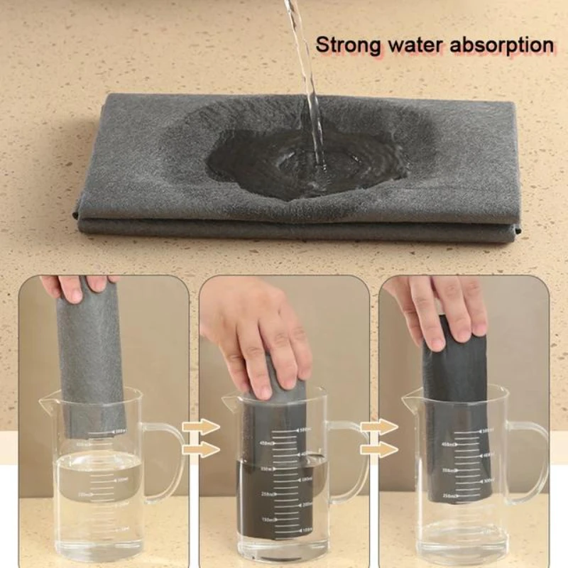 1/5PCS Thickened Magic Cleaning Cloth No Watermark Glass Wiping Cloth Reusable Window Glass Cleaning Cloth rag Kitchen Towel - Image 5