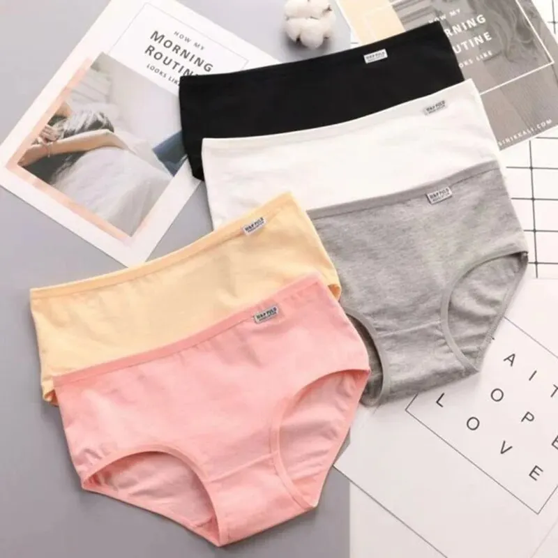 7Pcs/Lot Women's Panties Cotton Plus Size Underwear Girls Briefs Breathable Solid Color Panty Underpant Female Lingerie M-4XL - Image 3