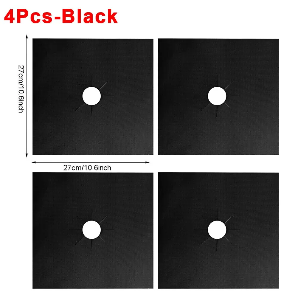 4 Piece Gas Stove Protector Cooker Lid Liner Cleaning Pad For Kitchen Cookware Accessories Pieces Reusable Boiler Hood Protectiv - Image 6